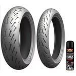 Par Pneu Road 5 Michelin 120/70-17+190/55-17 + Limpa Pneu Proauto