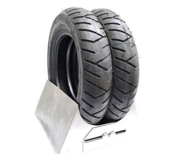 Par Pneu Suzuki Burgman 125 Traseiro + Dianteiro 3 50-10 Novo Original Pirelli 0631