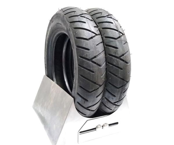 Par Pneu Suzuki Burgmann 125 Traseiro + Dianteiro 3,50 - 10 - Novo Original Pirelli 0631