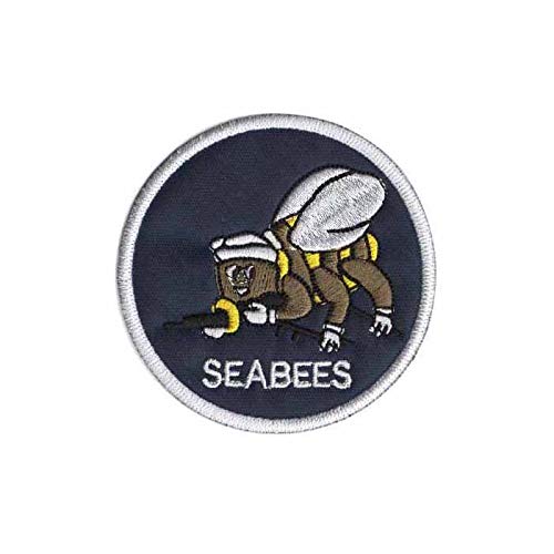 Patch Bordado - Aviador do Filme Top Gun - Seabees AV20196-11G Fecho de Contato