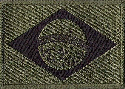 Patch Bordado - Bandeira Brasil Grande BD50048-112 Fecho de Contato