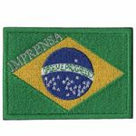 Patch Bordado - Bandeira Brasil Imprensa BD50275-5 Fecho de Contato