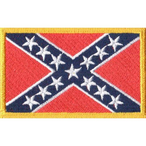 Patch Bordado - Bandeira Confederados BD50066-322 Fecho de Contato