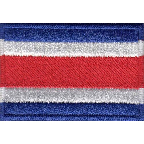 Patch Bordado - Bandeira da Costa Rica Pequena BD50228-12P Fecho de Contato