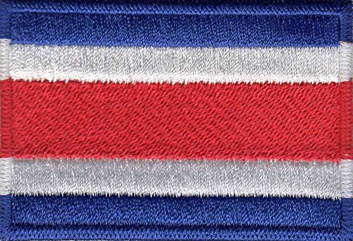 Patch Bordado - Bandeira da Costa Rica Pequena BD50228-12P Fecho de Contato