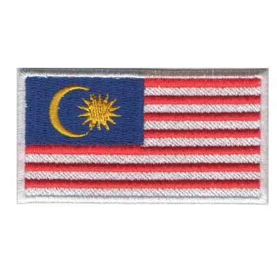 Patch Bordado - Bandeira da Malasia BD50293- Fecho de Contato
