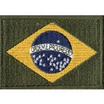 Patch Bordado - Bandeira Do Brasil BD50047-250 Fecho de Contato