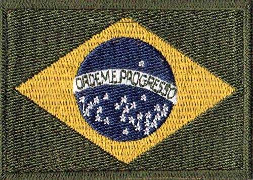 Patch Bordado - Bandeira do Brasil BD50047-250 Fecho de Contato