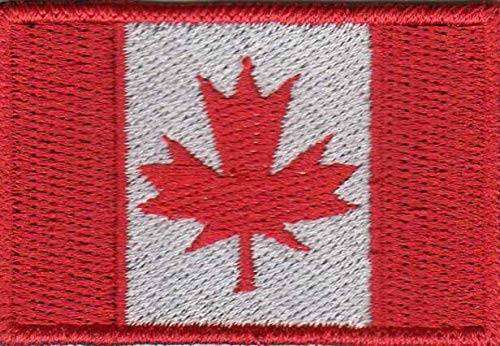 Patch Bordado - Bandeira do Canadá Pequena BD50242-452 Fecho de Contato