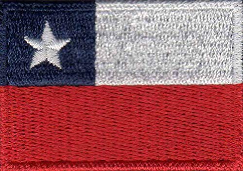 Patch Bordado - Bandeira do Chile Pequena BD50199-382 Fecho de Contato