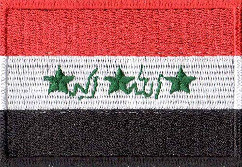 Patch Bordado - Bandeira Iraque Oficial BD50024-335 Fecho de Contato