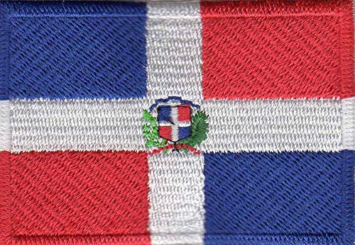 Patch Bordado Bandeira Republica Dominicana Pequena BD50301- Fecho de Contato