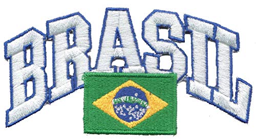 Patch Bordado - Brasil & Bandeira Grande BD50085-164 Fecho de Contato