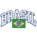 Patch Bordado - Brasil & Bandeira Grande BD50085-164 Fecho de Contato