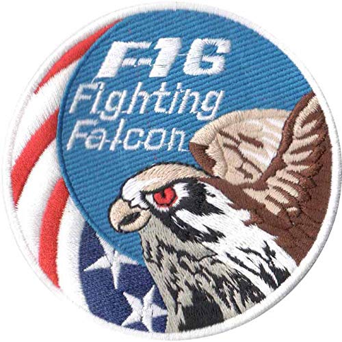 Patch Bordado -Caça Americano F16 Guerra Vietnam Eua AV20139-198 Fecho de Contato