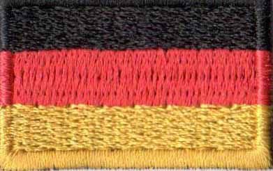 Patch Bordado - Mini Bandeira da Alemanha BD50131-131 Fecho de Contato
