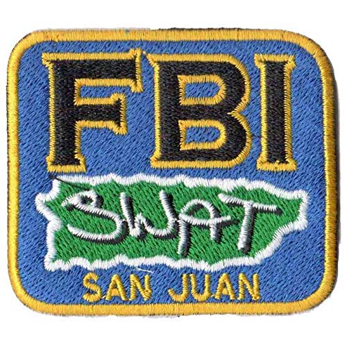 Patch Bordado - Policia Fbi Swat de San Juan PL60208-95 Fecho de Contato