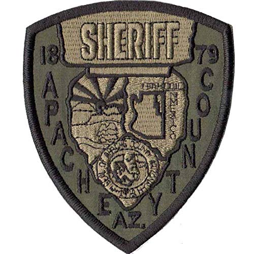 Patch Bordado - Xerife Condado Apache Sheriff Eua PL60184-236 Fecho de Contato