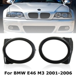 2Pcs Auto Car Fog Light Cover Case Black para E46 M3 Style 2001-2006
