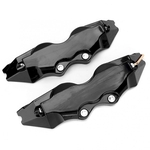 Brake Disc 2pcs Preto ABS Plastic 3D Capa Caliper & Kit Rear Set