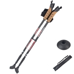 2pcs / definir pólos trekking caminhada Bengala Nórdico bastão de alumínio Ski Campo telescópico Baton externas pólos da caminhada muletas