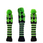 3pcs / Set 1 # / 3 # / 5 # Pom Knit Headcover Long Neck Headcover Driver