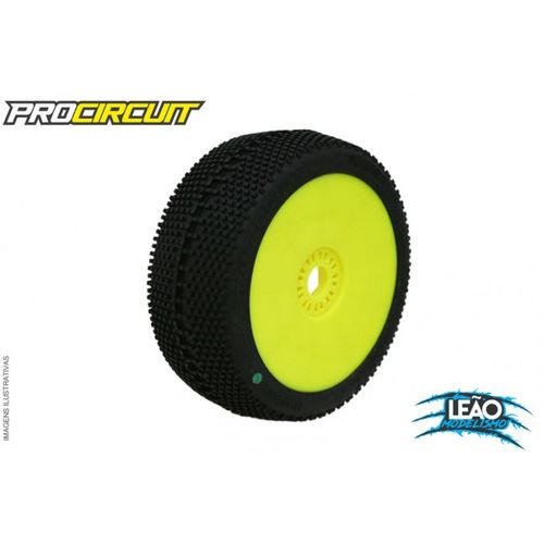 Pcx1002-yr - Pneu/roda Procircuit - Square Impact (gridiron/super Macio)