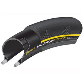 Pneu de Bicicleta 700X23 (23-622) Ultra Sport II Preto/Amarelo Continental -