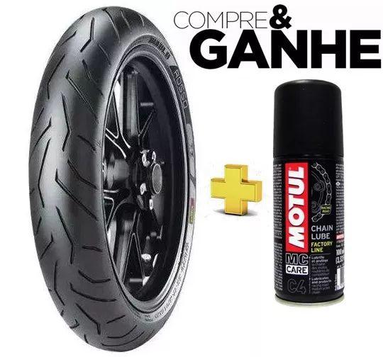 Pneu Dianteiro Pirelli 110/70-17 Diablo Rosso + C4 Brinde