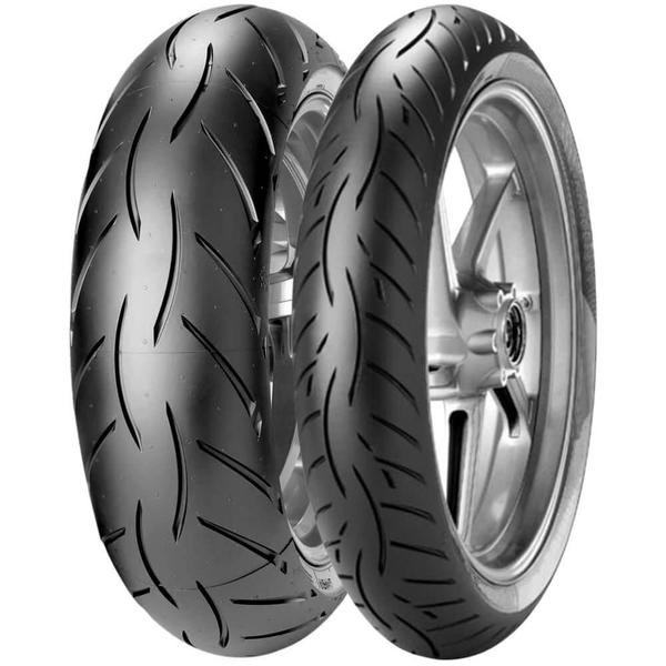 2 Pneu Moto 140/70r17 66h 110/70r17 54h Sportec M5 Interact - Metzeler