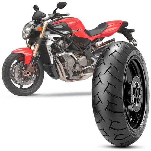 Pneu Moto Brutale 910 Pirelli Aro 17 190/50R17 73W Tl Traseiro Diablo