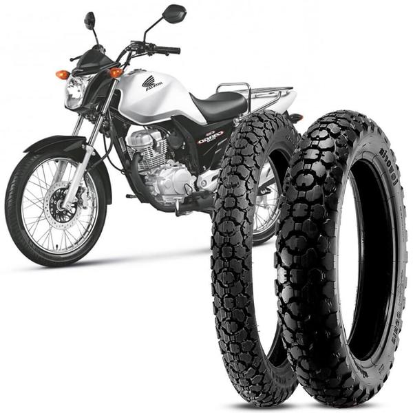 2 Pneu Moto CG 150 cargo Levorin Aro 18 80/100-18 47P M/C 90/90-18 57P M/C Dingo Evo