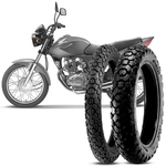 2 Pneu Moto CG 150 Titan Levorin Aro 18 80/110-18 47P M/C 90/90-18 57P M/C Dingo Evo