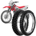 2 Pneu Moto Crf 230f Rinaldi 100/100-18 59m 80/100-21 51m Rw33