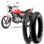 2 Pneu Moto GSR 150i Levorin Aro 18 80/100-18 47P M/C 90/90-18 57P M/C Dingo Evo