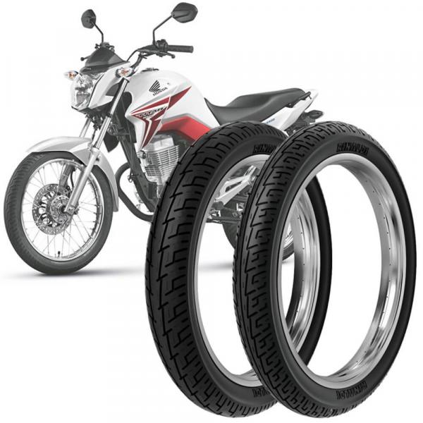 2 Pneu Moto Honda CG Titan 90/90-18 57p 2.75-18 42p BS32 - Rinaldi