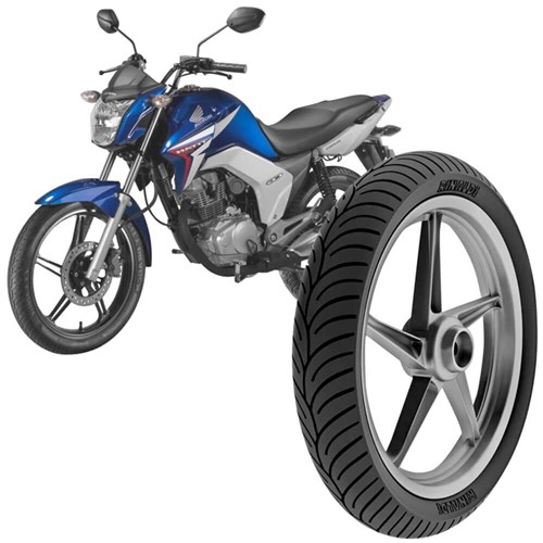 Pneu Moto Honda Cg Titan Rinaldi Aro 18 80/100-18 47P Dianteiro Hb37