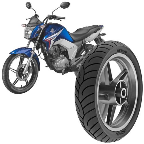 Pneu Moto Honda Cg Titan Rinlaldi Aro 18 90/90-18 57p Traseiro HB37