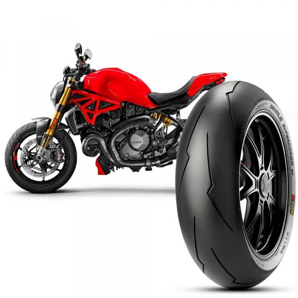 Pneu Moto Monster 1200 Pirelli Aro 17 200/55r17m 78w TL Traseiro Diablo Supercorsa Sp
