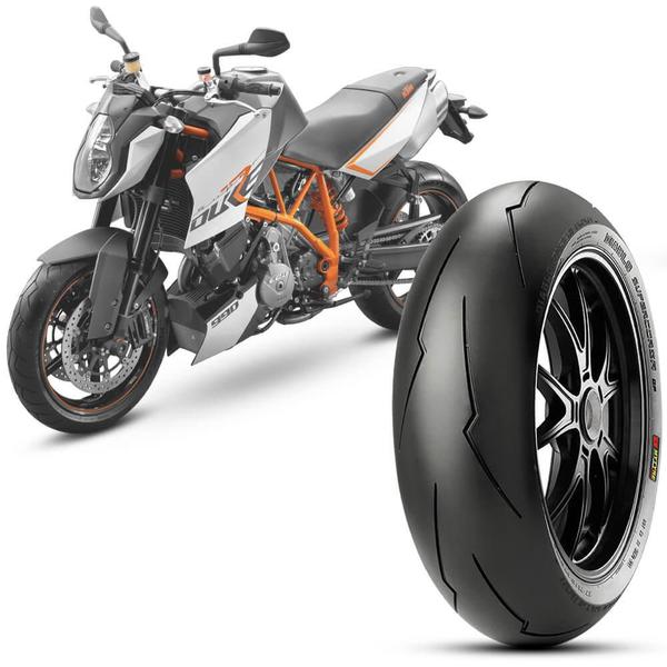 Pneu Moto Superduke 990 Pirelli Aro 17 180/55-17 Tl 73w Traseiro Diablo Supercorsa Sp