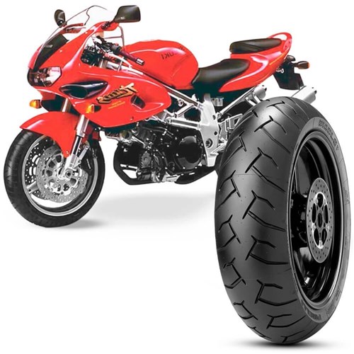 Pneu Moto Suzuki Tl 1000 Pirelli Aro 17 190/50R17 73W Tl Traseiro Diablo