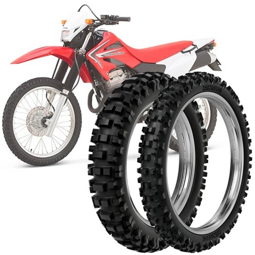 2 Pneu Moto Tornado Rinaldi 110/90-19 62M 90/90-21 54M Rmx35