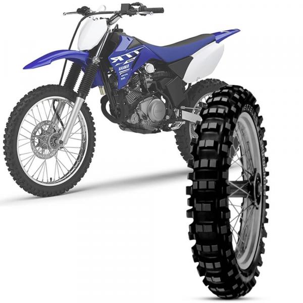 Pneu Moto Yamaha TT R 125 Metzeler Aro 18 100/100-18 64M NHS Traseiro MC4