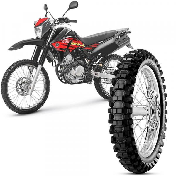 Pneu Moto Yamaha Xtz Pirelli Aro 18 100/100-18 59m Traseiro Scorpion Mx Extra X