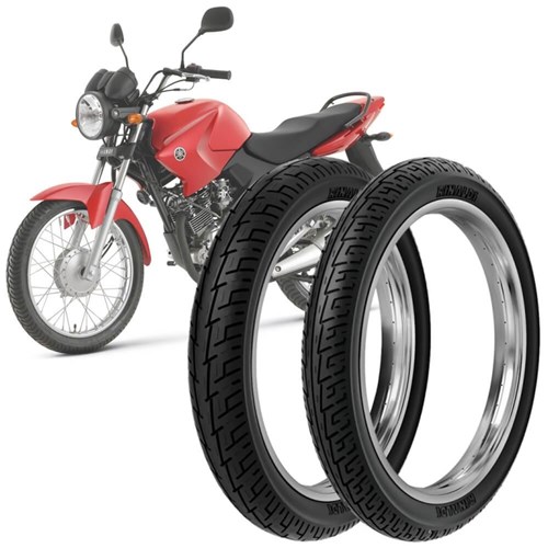 2 Pneu Moto Yamaha Ybr Rinaldi 90/90-18 57P 2.75-18 42P Bs32