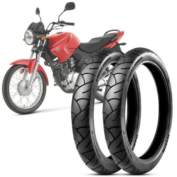 2 Pneu Moto Ybr 125 Factor Levorin Aro 18 90/90-18 57p 2.75-18 48p Street Runner