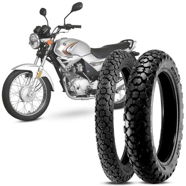 2 Pneu Moto YBR 125 Levorin Aro 18 80/100-18 47P M/C 90/90-18 57P M/C Dingo Evo