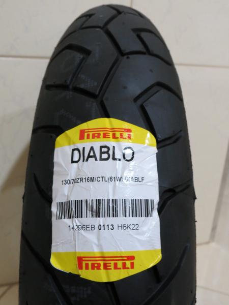 Pneu Traseiro Pirelli 130-70-16 Diablo Scooter 61s