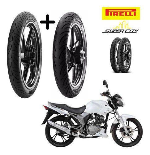 Par Pneu Dafra Riva 150 Dianteiro Traseiro Pirelli S/cam