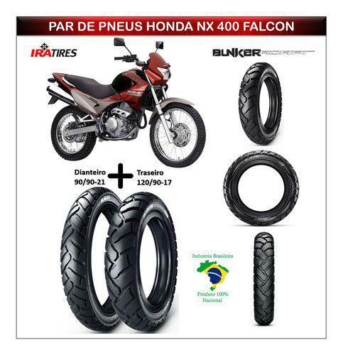 Pneus Honda Nx 400 Falcon Par Dianteiro e Traseiro Ira